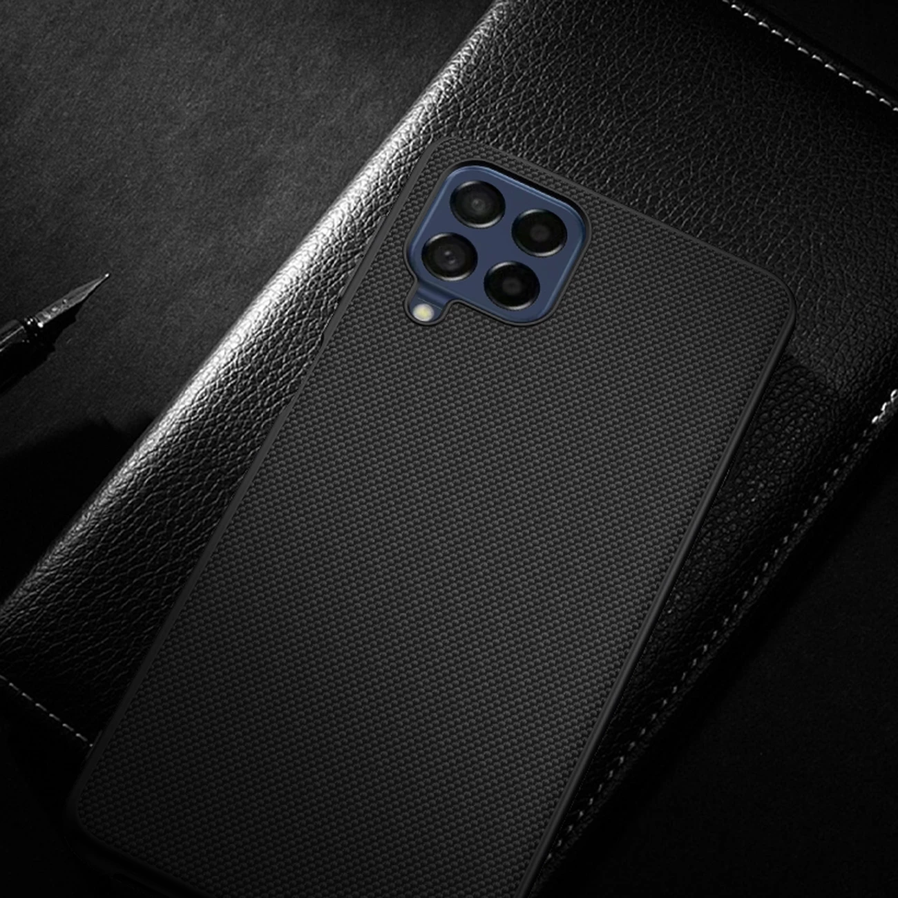 Teksturiran ovitek za telefon Nillkin za Samsung Galaxy M53 5G, črn