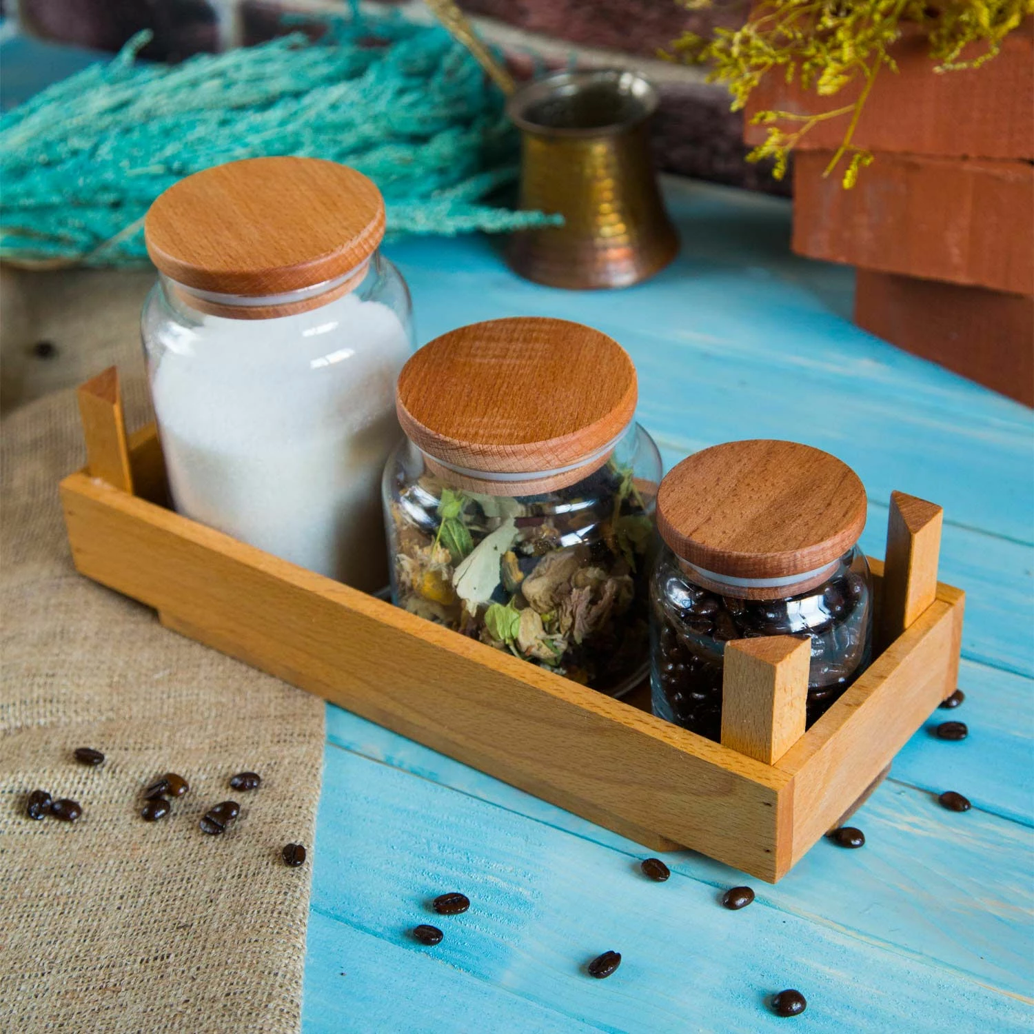 Pladenj iz naravnega lesa, Hermia Concept UP00302, 12 x 32 x 6 cm