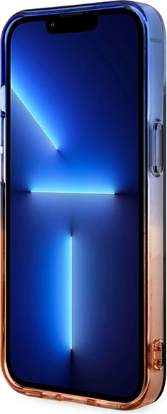 Ovitek za telefon z gradientnim odbijačem MagSafe za iPhone 14, 6,1", siv/oranžen/moder, BMW