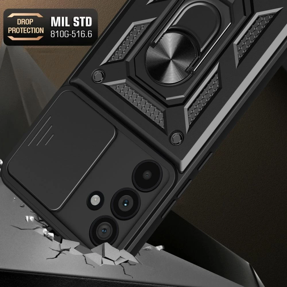 Ovitek za telefon Tech-Protect CamShield Pro za Samsung Galaxy M55 5G, črn