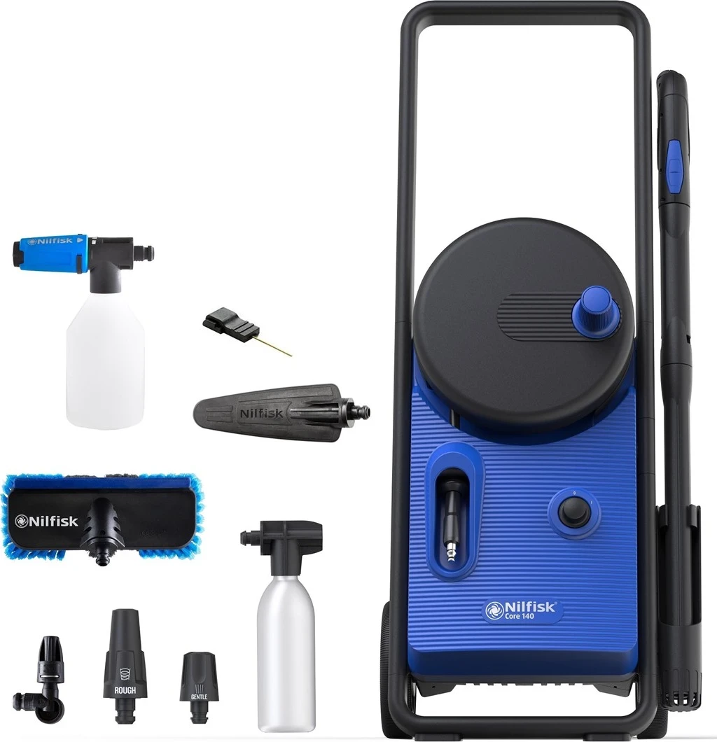 Pritiskalnik vode za pranje avtomobilov Nilfisk Core 140-8, 474 l/h, 1800 W, moder