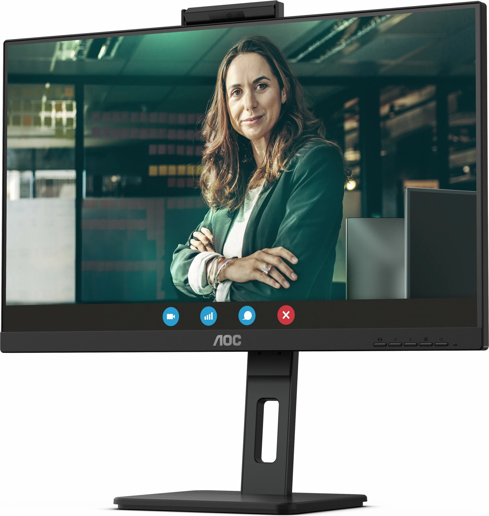 Monitor 23,8-palčni IPS Full HD 75Hz z zvočniki in spletno kamero AOC 24P3QW