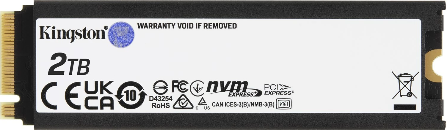 SSD 2TB, M.2, PCIe 4.0 NVMe, z hladilnikom, Kingston FURY Renegade, črn