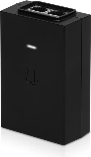 PoE adapter, 48 V, Gigabit Ethernet, Ubiquiti POE-48-24W-G, črn