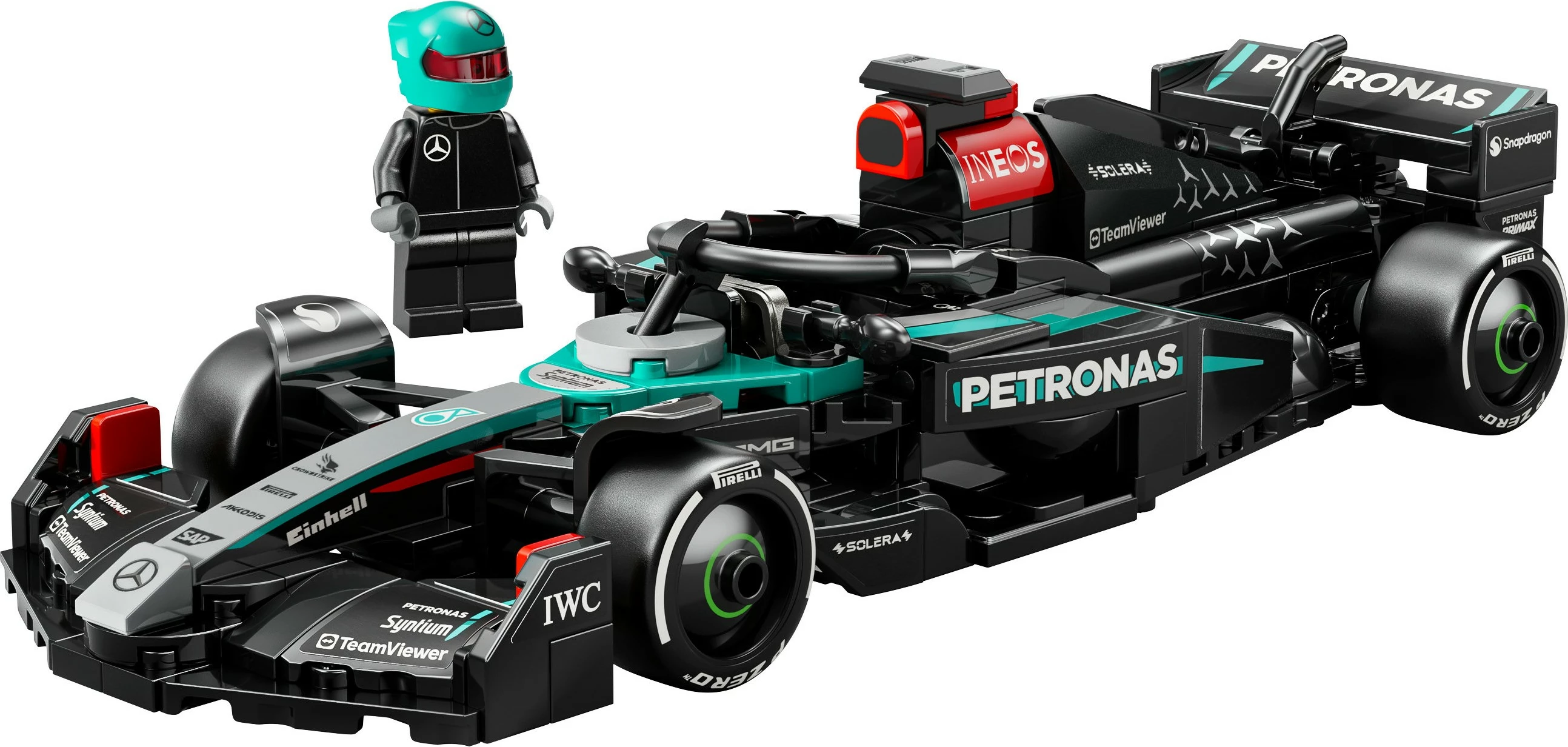 Model dirkalnega avtomobila Mercedes-AMG F1 W15, komplet LEGO, 267 kosov, večbarven