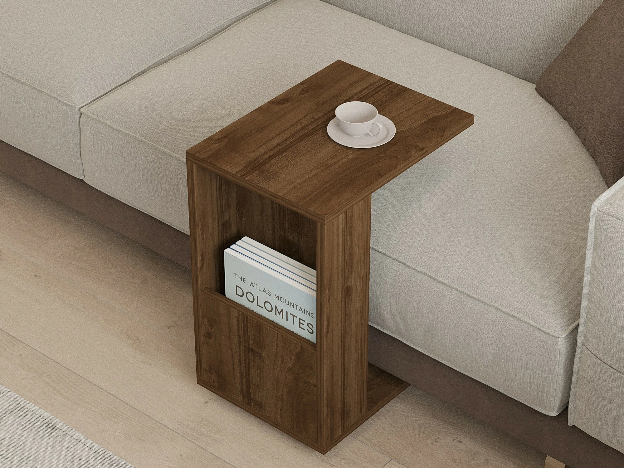 Stranska mizica Hanah Home Star, rjava