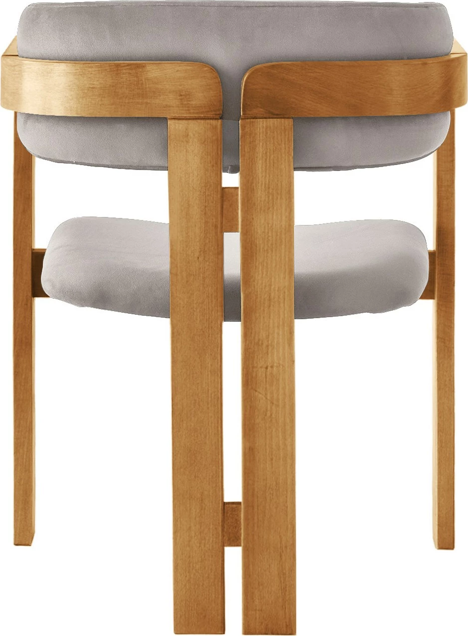 Žameten stol Skye Decor CO - 035, hrast in svetlo rjava