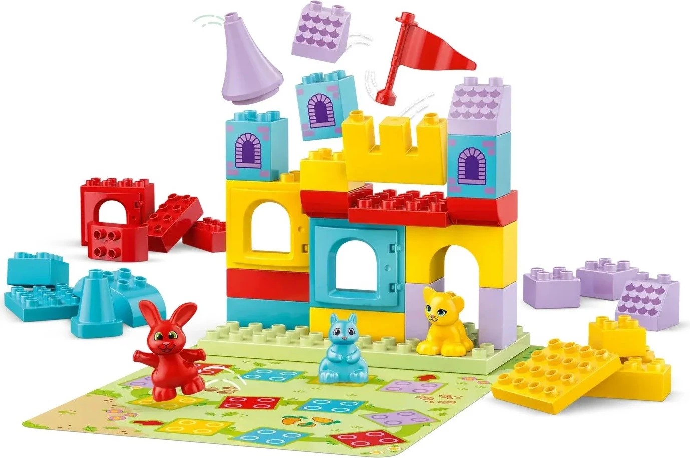 Igralni set LEGO DUPLO Hopsy's Castle Game, 47 kosov, večbarven
