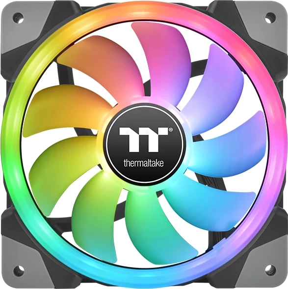 Ventilator za ohišje 140 mm Thermaltake SWAFAN EX14 RGB, set 3 kos, črn