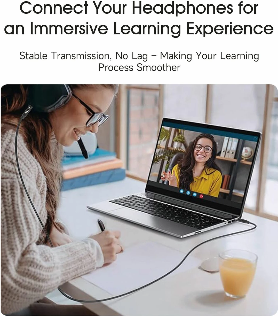 Avdio AUX kabel Dudao L12S, 1 m, mini jack 3,5 mm, črn