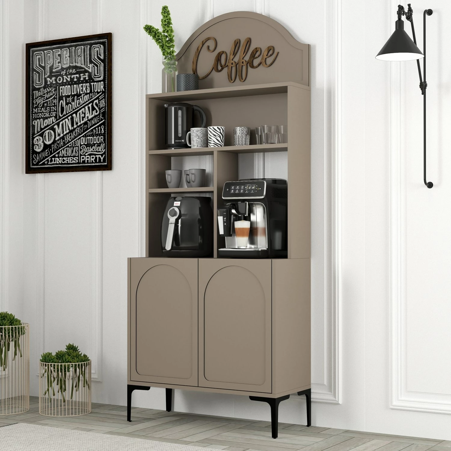 Omara za kavo Skye Decor Lyon 80 - Atlas, črna