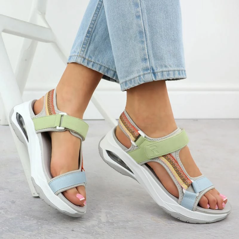 Sandali ženski, Rieker, večbarvni