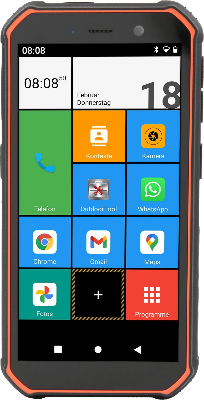 Robusten zunanji telefon Olympia TREK, črno-oranžen