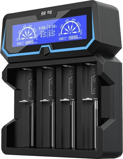 Hitri polnilec baterij Xtar X4, 18650, črn