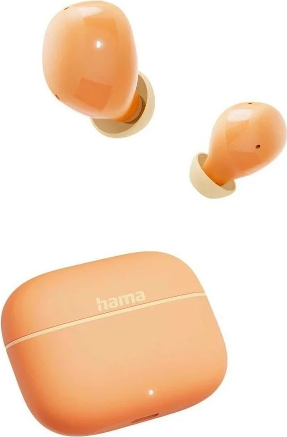 Brezžične in-ear slušalke Freedom buddy II Hama, Bluetooth 5.3, True Wireless, oranžne