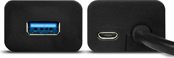 USB razširitveni hub AXAGON HUE-S2BP, 4-portski, z vgrajenim polnilcem, 1,2 m, črn