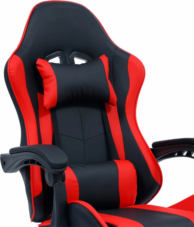 Gaming stol William, PU, črno/rdeč
