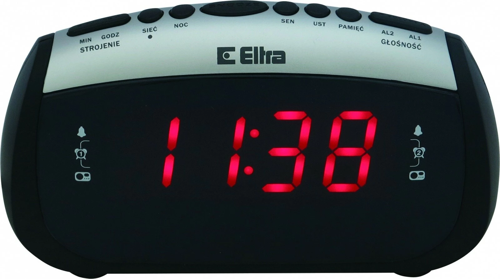 Digitalna ura z radiobudilnikom Eltra ZOSIA 312PLL, FM, črna