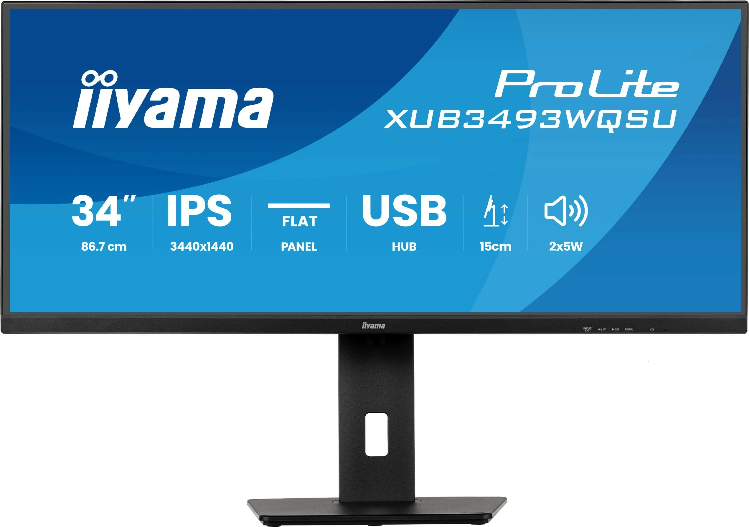 UltraWide IPS zaslon 34 inč iiyama ProLite XUB3493WQSU-B6, 3440x1440, 120Hz, črn