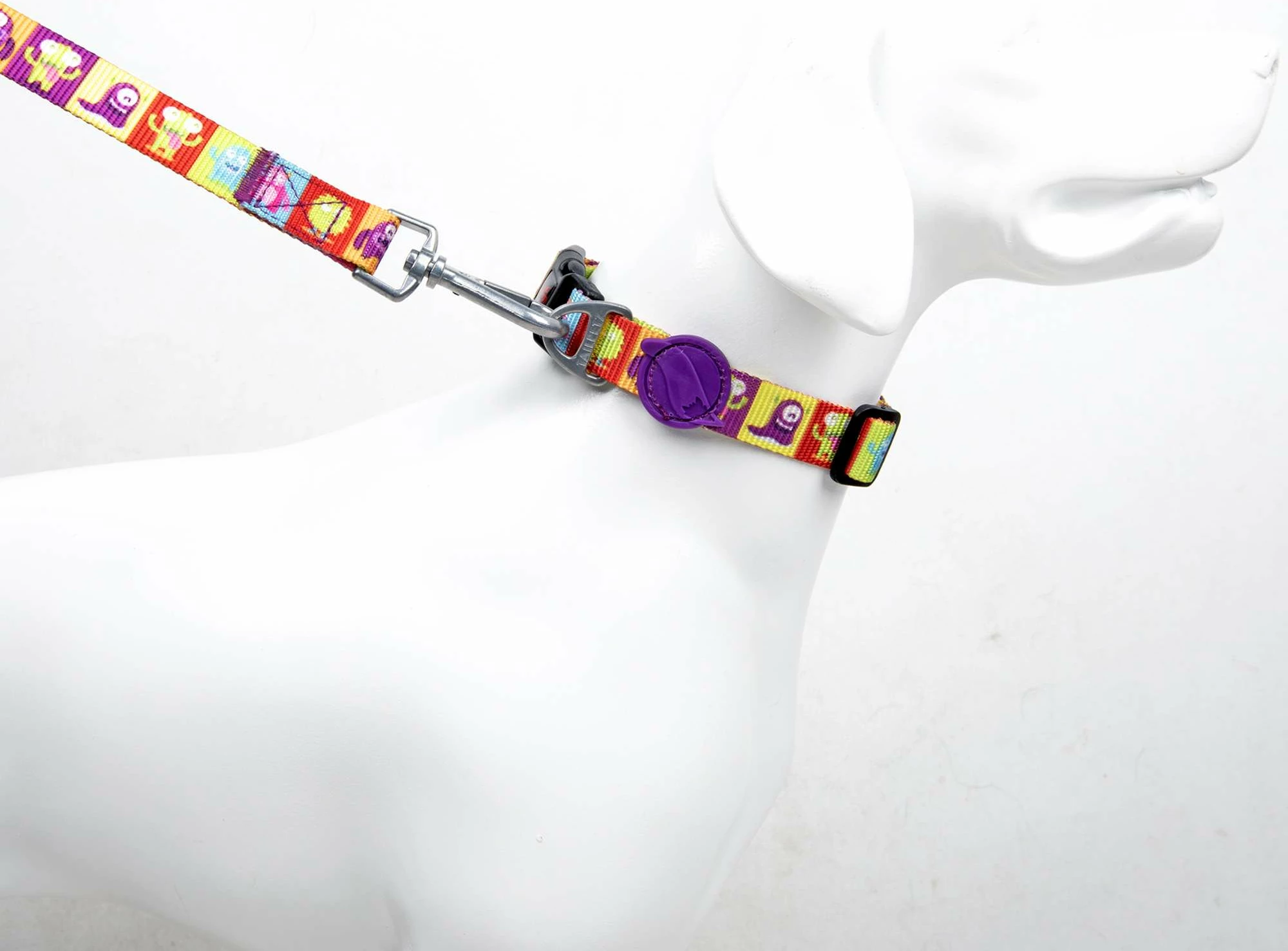 Ovratnik za pse Paws & Whiskers Alliens, večbarven, XS/S