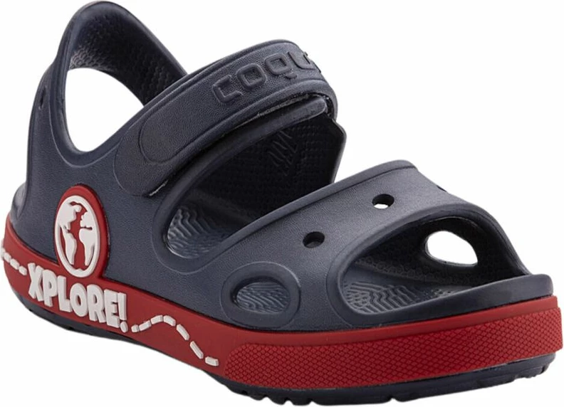 Sandale za dečke Coqui, rdeče in mornarsko modre