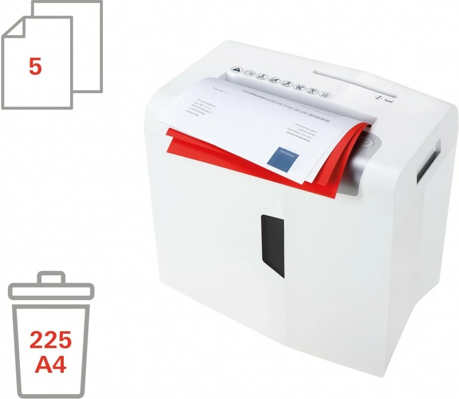 Razrezovalnik dokumentov HSM Shredstar X5, 18 L, cross-cut 4x30 mm, bel