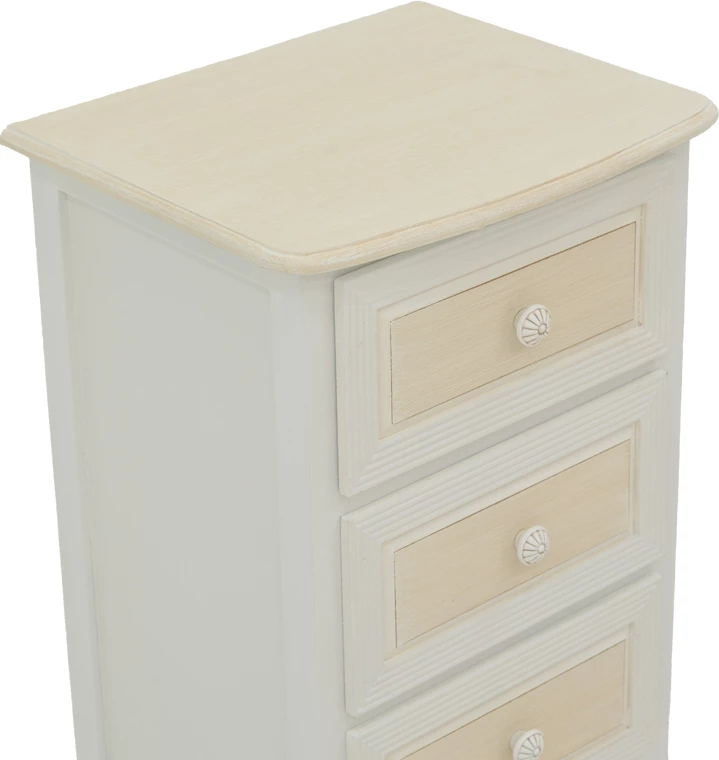 Komoda z predali Joliene Inart, naravno-antika, MDF 40x34,5x82 cm