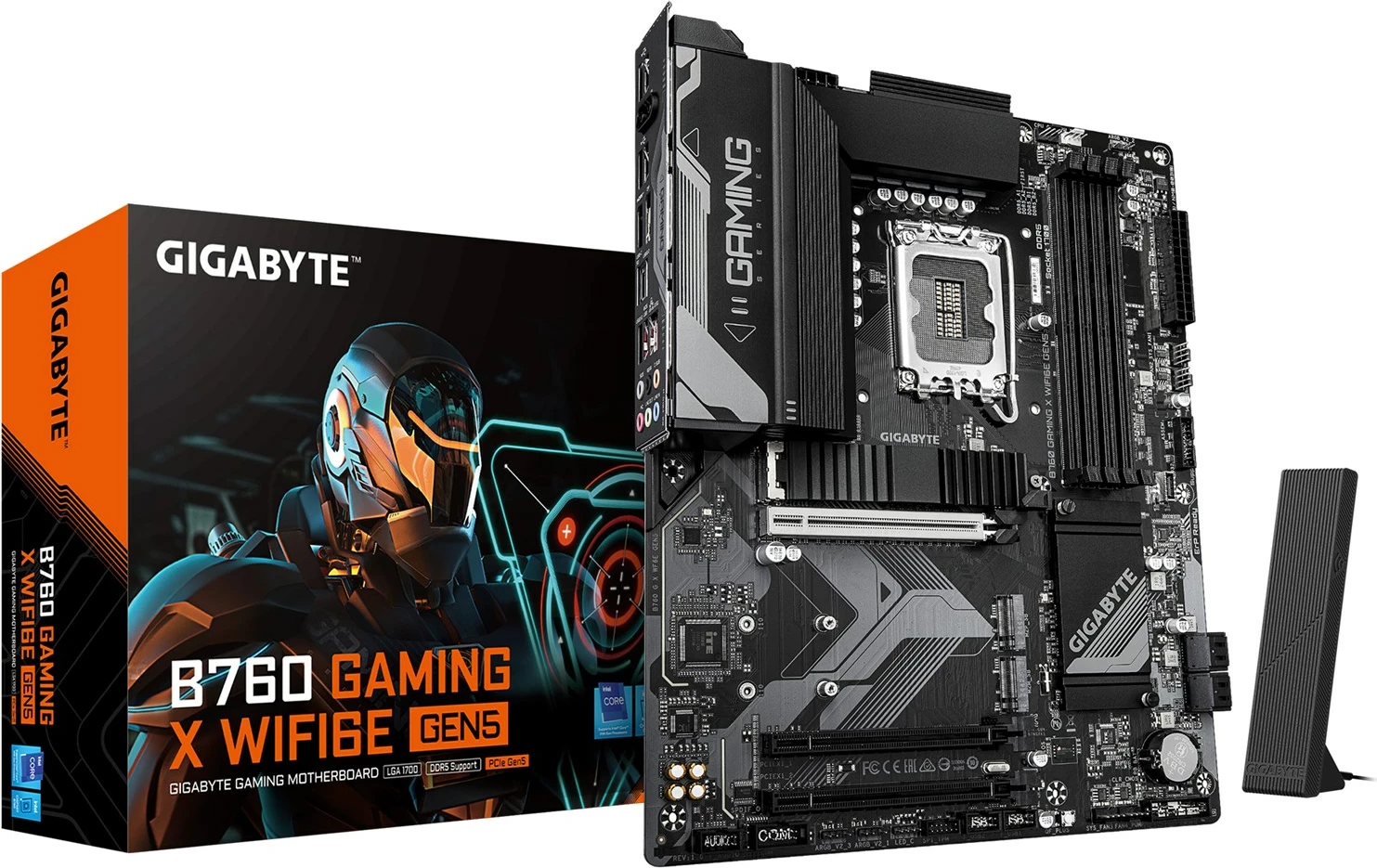 Matična plošča Gigabyte B760 GAMING X WIFI6E GEN5, Socket 1700, ATX, DDR5, Wi‑Fi 6E, črna