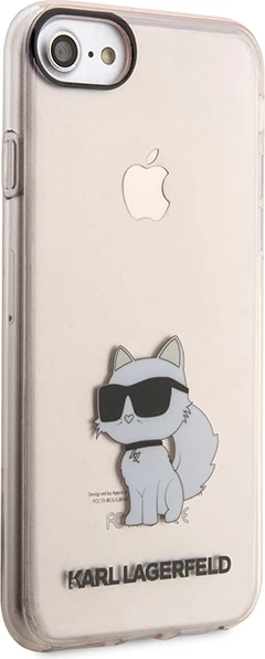 Ovitek Choupette, Karl Lagerfeld KLHCI8HNCHTCP za iPhone 7/8/SE 2020/SE 2022, rožnat