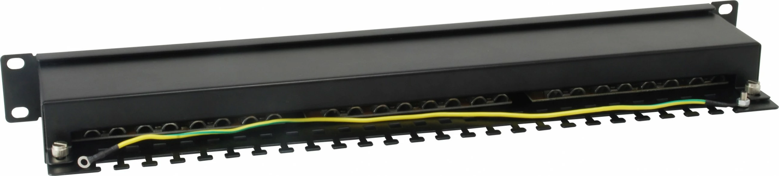 Patch panel z 24 x RJ45 Cat6, 19-palčni 1U, črn - EQUIP