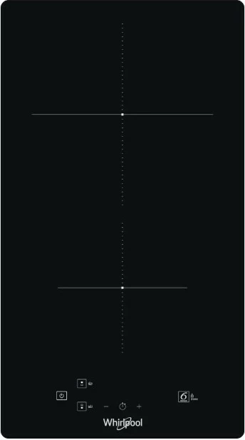 Indukcijska kuhalna plošča Whirlpool WSQ0530NE, 2 kuhališči, črna