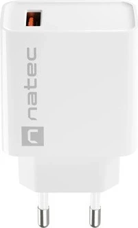 Universalni polnilec 18W, NATEC Ribera USB-A, bel