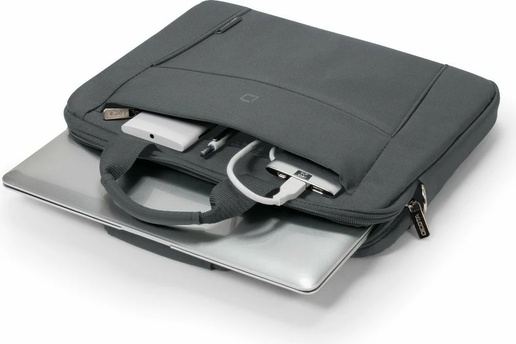 Tanke messenger torbica za prenosnik 11-12,5, DICOTA Slim Case Base, s snemljivim naramnim trakom, siva