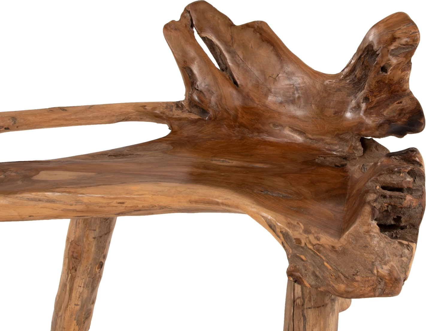 Stol iz tikovega lesa FH9348, naravna barva, 120x88x80 cm