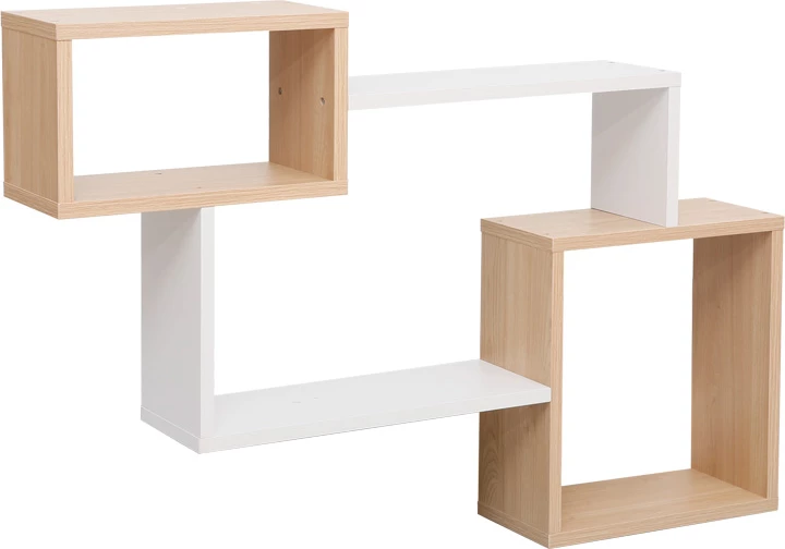 Stenski regal Beldra, naravno-bela, 84 x 15 x 57,8 cm