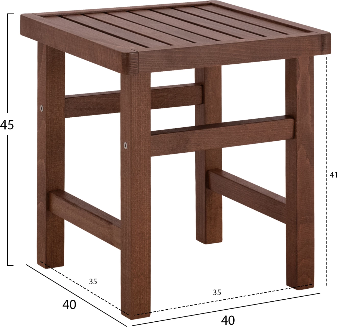 Stol-Miza iz oreha Koli 40x40 40Χ40X45cm FH289.02