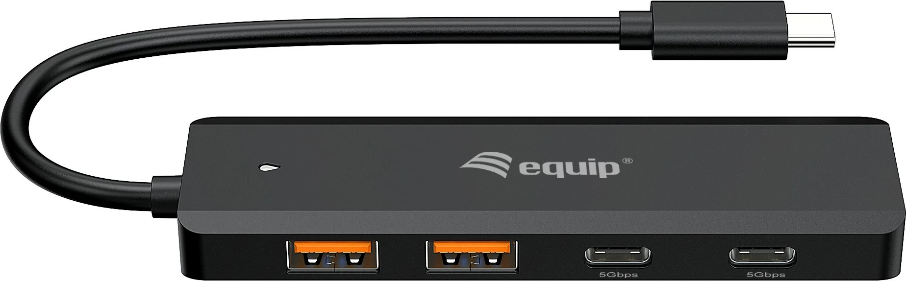 USB razdelilec Equip 128966, 4 priključki, USB-C/USB-A, 10Gbps, črn