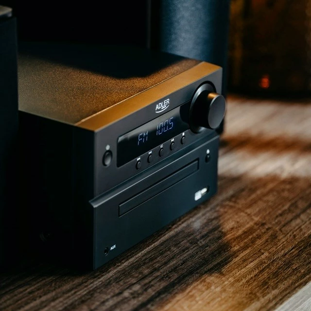 Mini stolp HI-FI z Bluetooth, CD, USB, FM radio, Adler AD 1917, črn