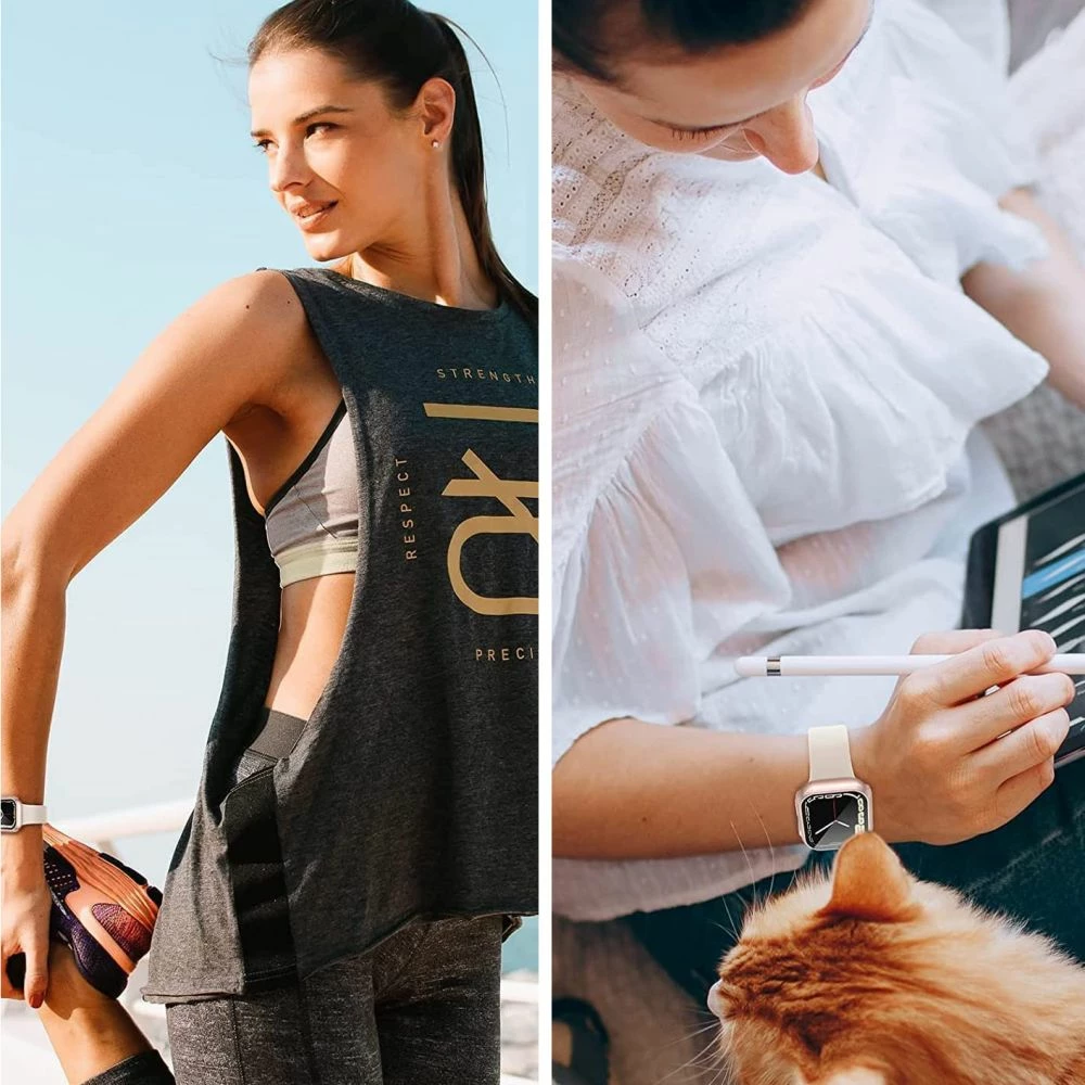 Ovitek za Apple Watch 4/5/6/SE 44 mm Tech-Protect Defense360, titanium orange