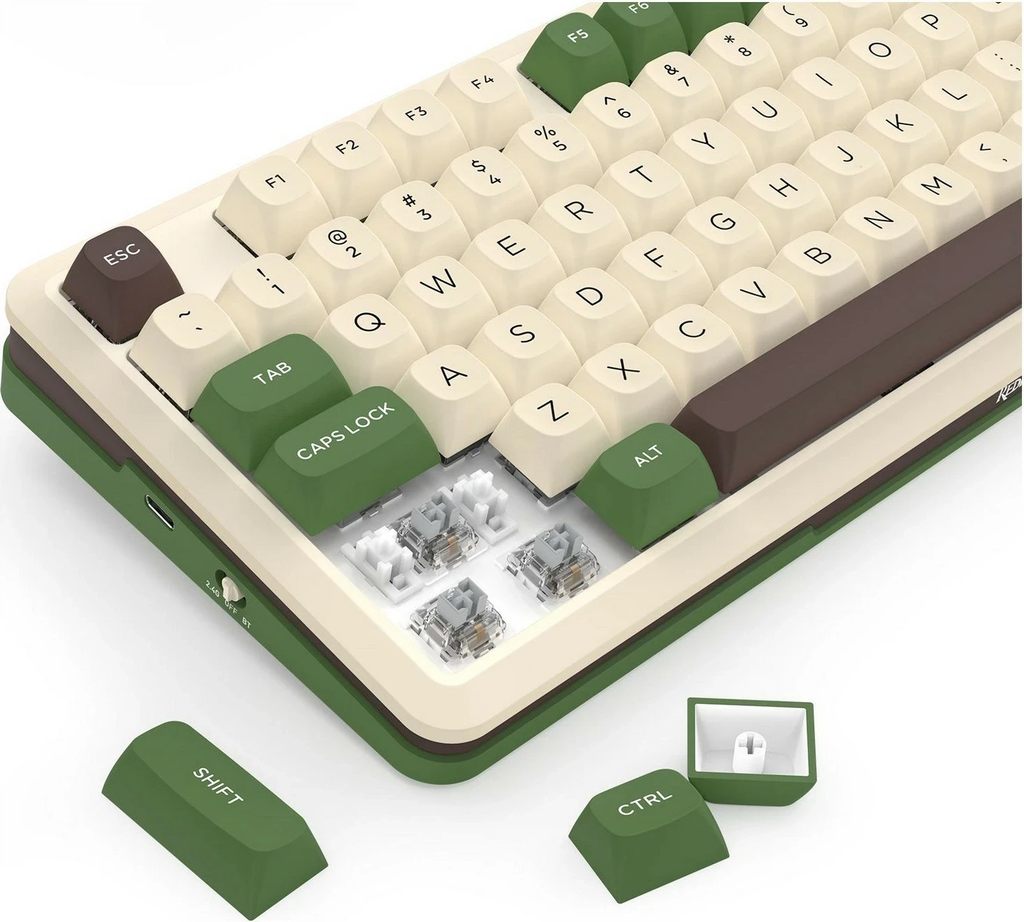 Mehanska brezžična igralna tipkovnica RGB Cyrus Redragon K681CGC-RGB-PRO, zelena