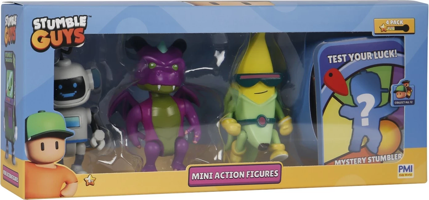 Mini akcijske figure Stumble Guys, P.M.I. Kids World, 4 kosi