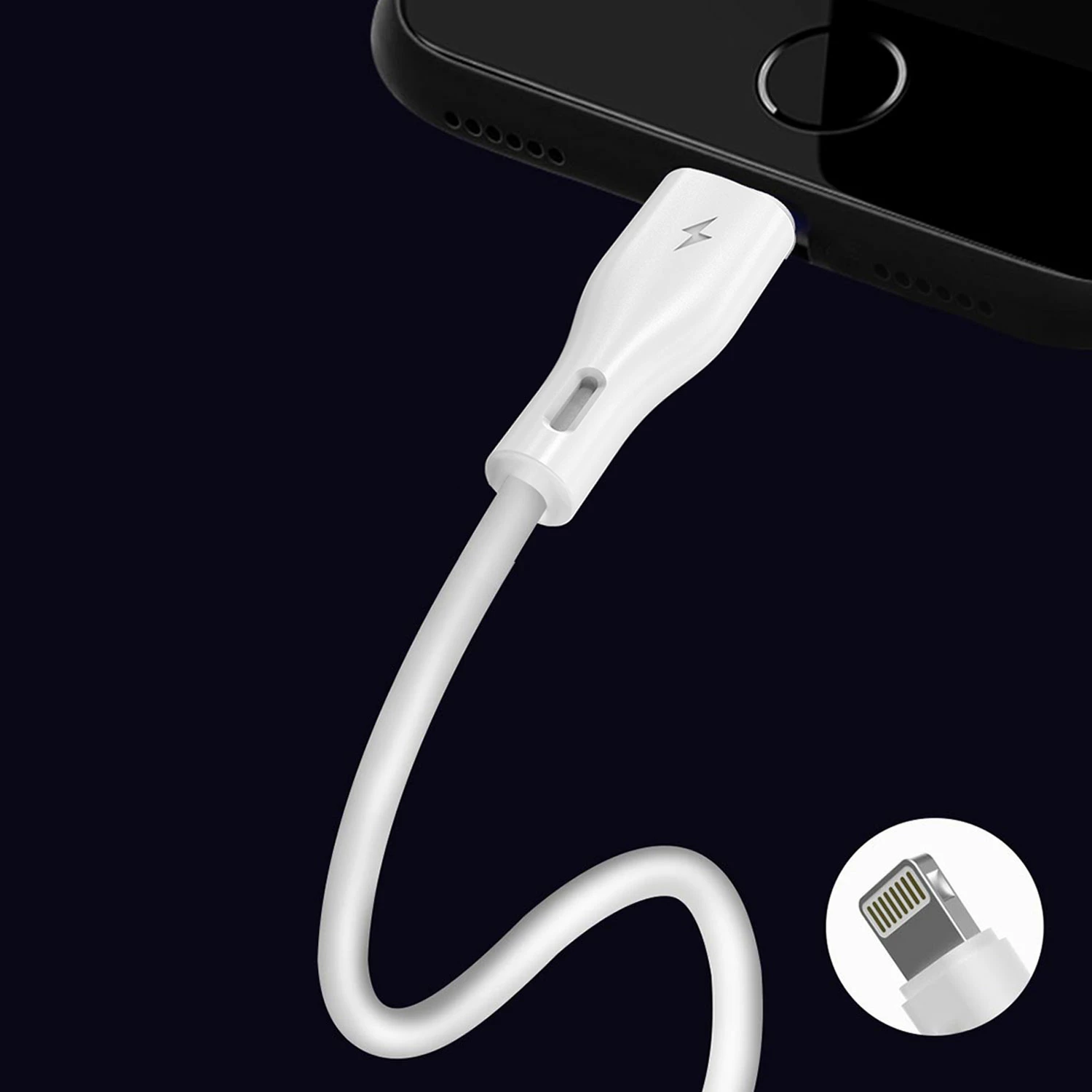 Kabel za hitro polnjenje in prenos podatkov 1 m, Dudao L2L, USB v Lightning, 3A, bel