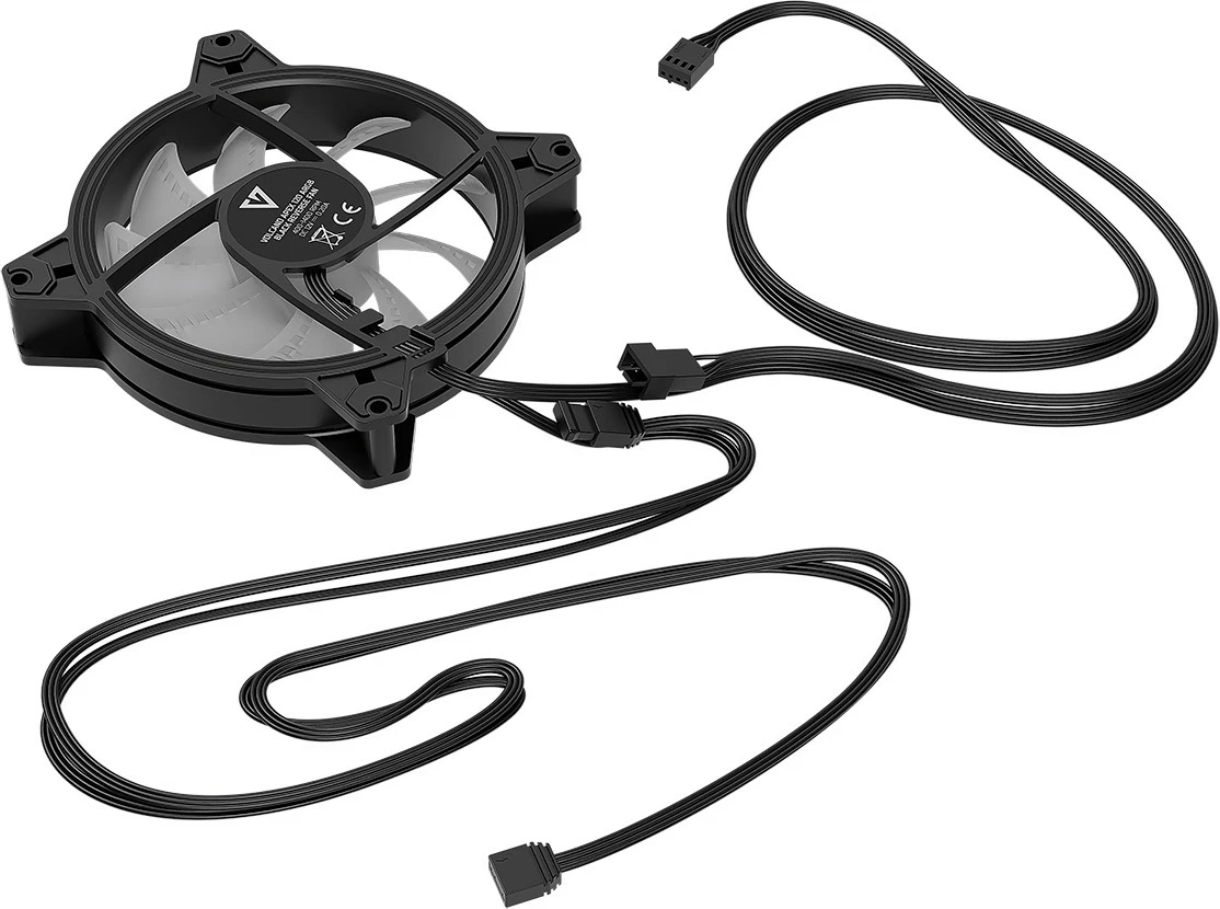 Ventilator za računalnik 120 mm, ARGB, črn MODECOM FAN-APEX-120R-ARGB-100