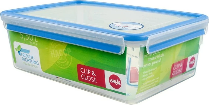 Plastična posoda Emsa Clip & Close, 5,5 L, prosojna