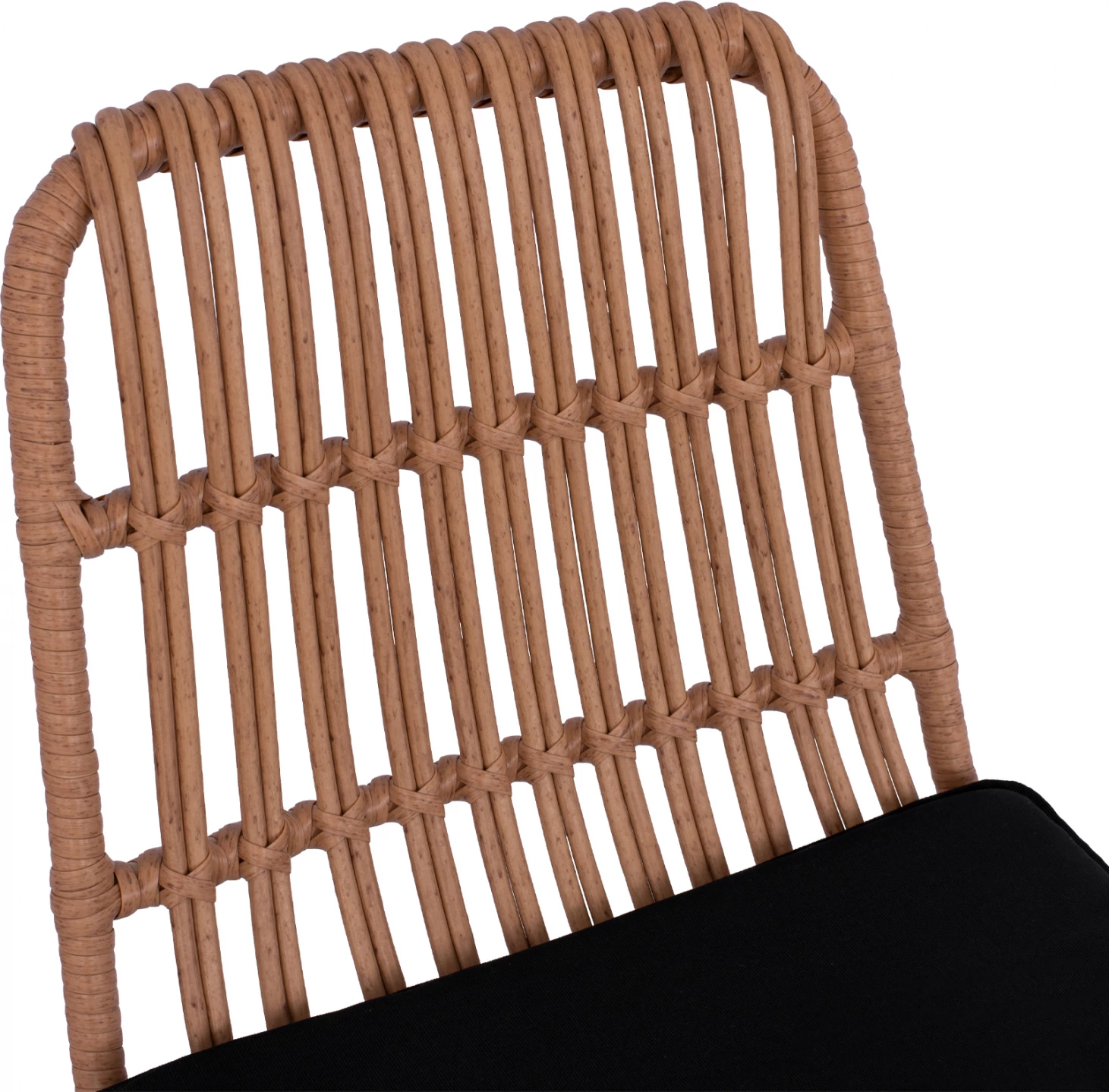 Kovinski stol s blazino Allegra FH5452 s pletenino v bež barvi 56x60x109cm