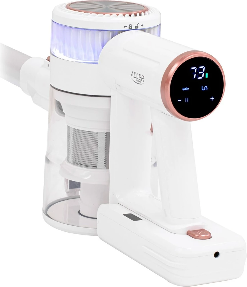 Brezžični sesalnik, 0,4 L, 2200 mAh, bel Adler AD 7079