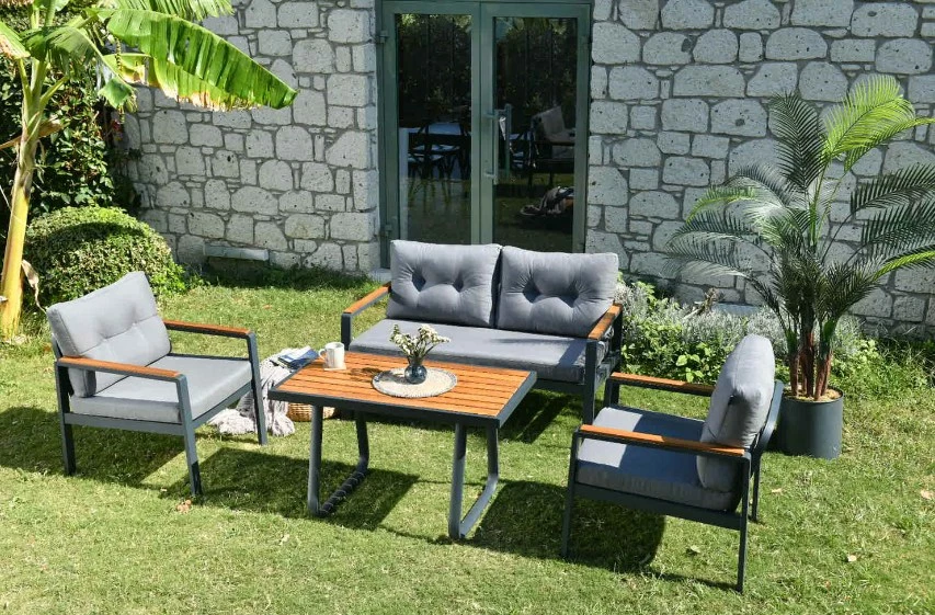 Vrtni lounge set Skye Decor Tivoli, antracit-siv