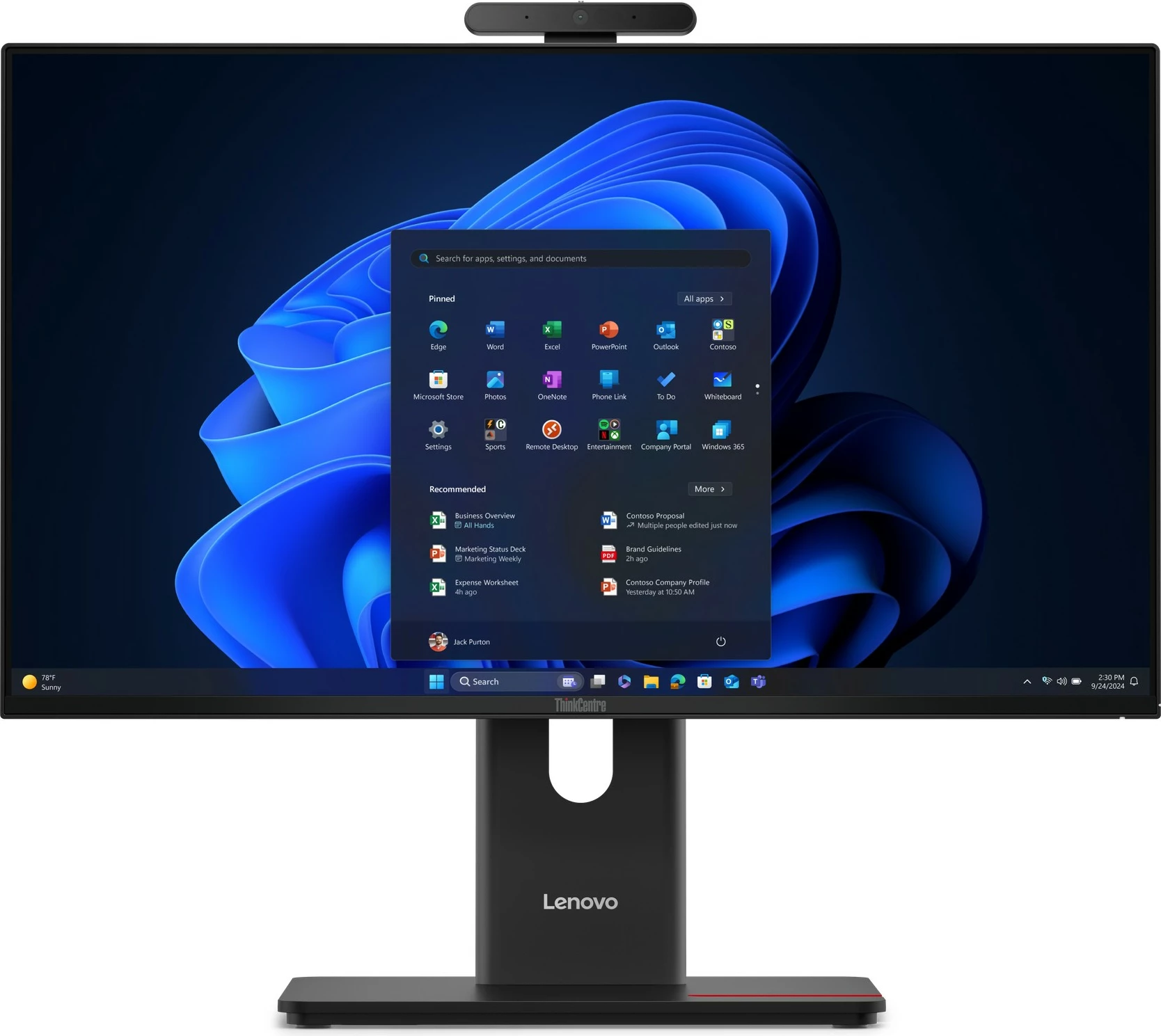 All-in-One računalnik Lenovo ThinkCentre M70a G6, i5, 16GB RAM, 512GB SSD, 23,8" FHD, črn