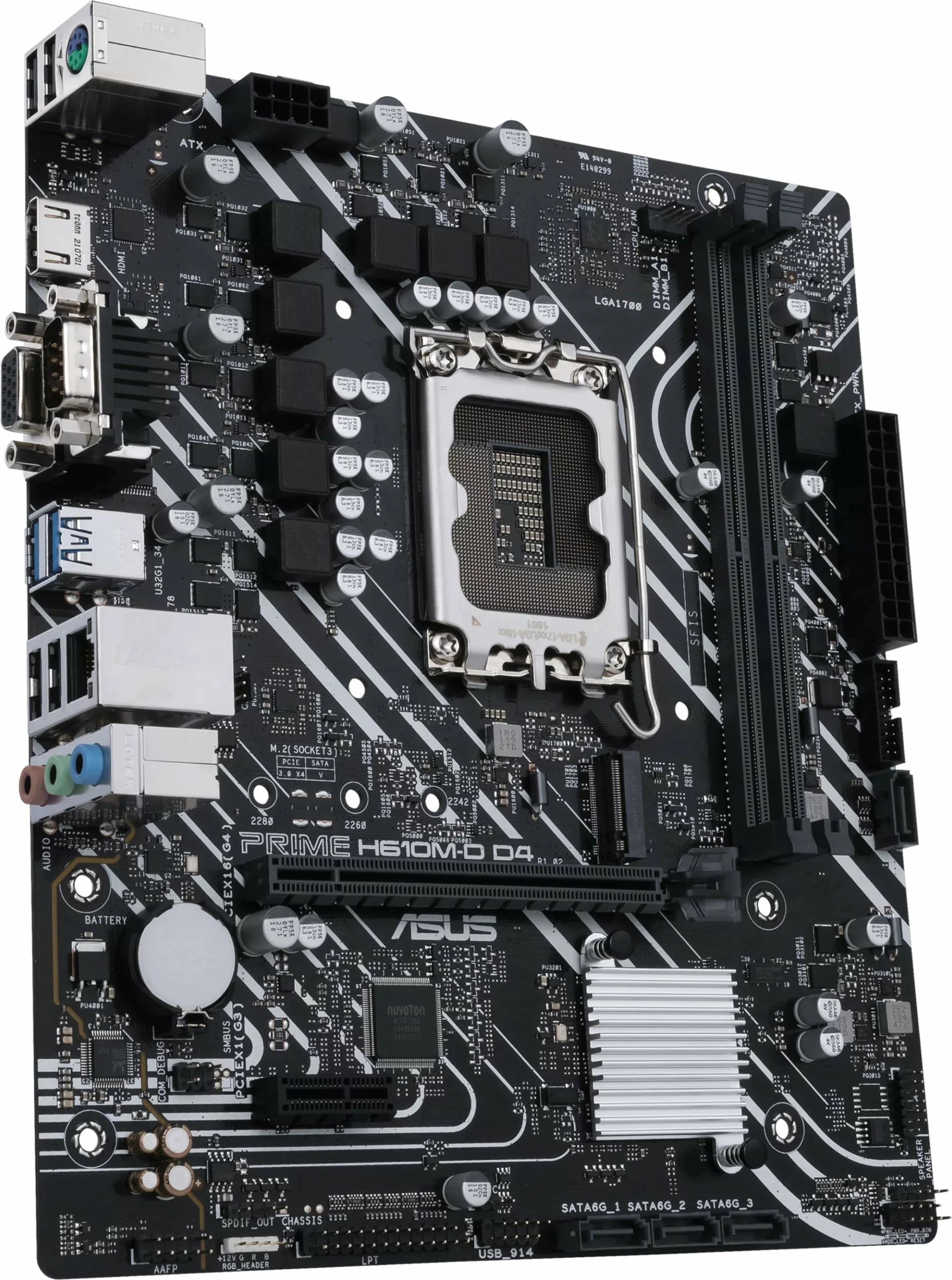 Matična plošča ASUS PRIME H610M-D D4, LGA 1700, DDR4, micro ATX, črna