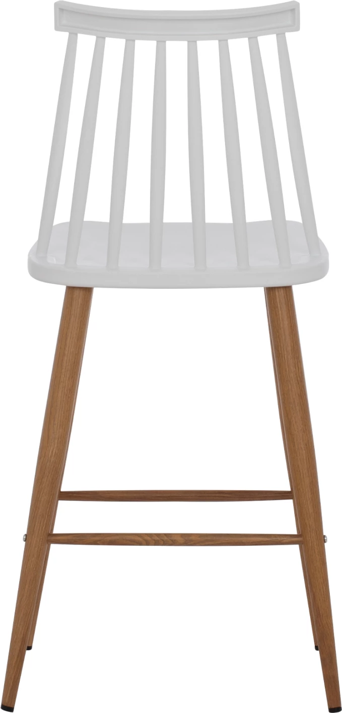 Barski stol FH9300.01 bele barve srednje višine 43x45x97Η, set 2 kosov